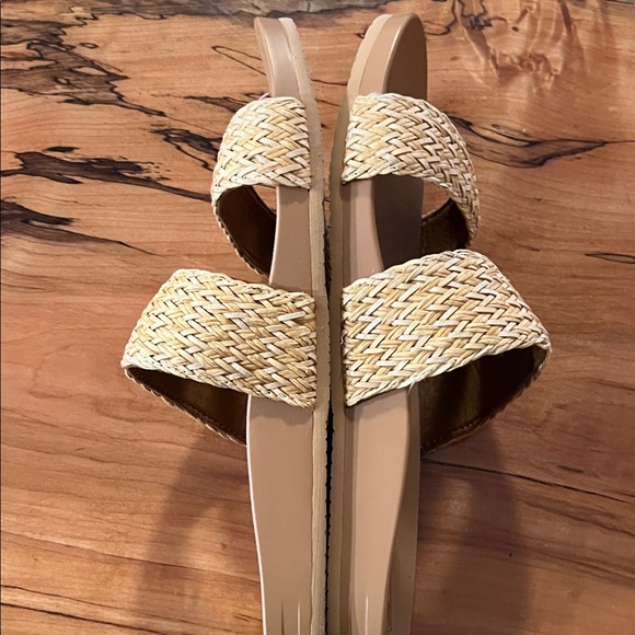 Reef Tan Cushion Vista Braid Woven Slide Sandals - Picture 6 of 7